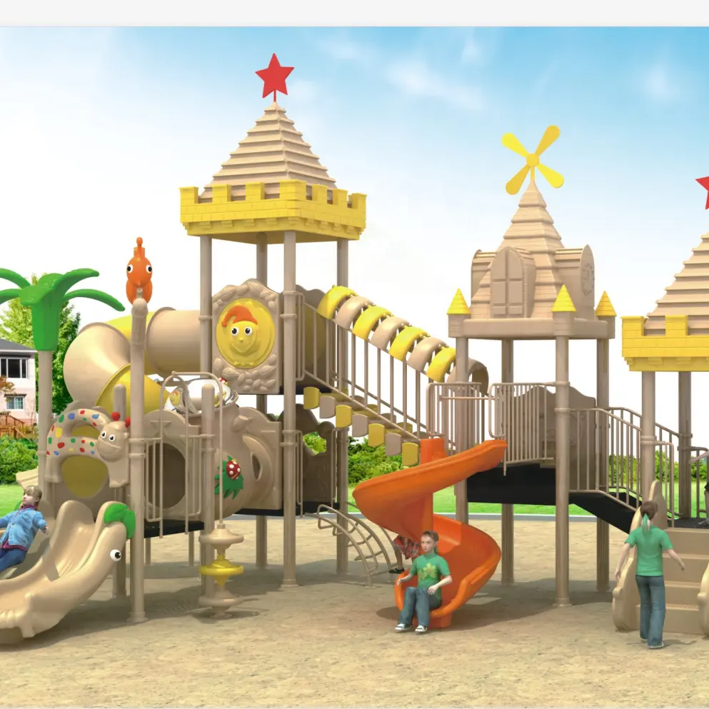 ملعب للأطفال في الهواء الطلق الأكثر مبيعًا مع أرجوحة وزحليقة للحدائق الخلفية للأطفال للاستخدام التجاري والترفيه