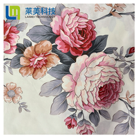 Produk Baru Segar elegan dan halus warna nasional bunga peony jenis poliester meredam pencetakan tekstil rumah kain tempat tidur