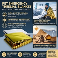 Couverture Thermique Réfléchissante Ultra Légère pour Camping, Randonnée, Marathon et Urgences