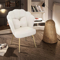 Chaise de maquillage en velours avec pieds en métal, hauteur personnalisable pour salon, salle à manger et chambre à coucher, pour hôtels