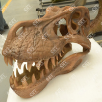 Réplique squelette de dinosaure grandeur nature T-rex tête de dinosaure en fibre de verre