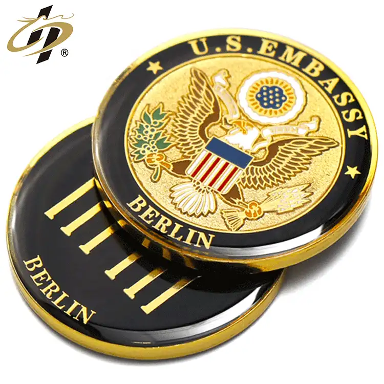 Coin Coin Gift Coin Shuanghua Factory Cheap Gold Souvenir Gift Metal US Embassy Custom Challenge Coin