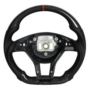 <span class=keywords><strong>Volant</strong></span> de course modifié en forme de D en cuir et fibre de carbone avec fonction de vibration et de chauffage - Product Image 6