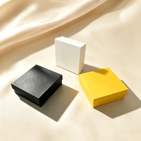 Boîte d'emballage en velours crème de luxe avec logo personnalisé, boîte à bijoux en carton rigide de qualité supérieure, couvercle et base, boîte cadeau pour accessoires raffinés