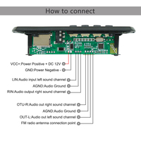 Modul Papan Pemutar MP3 USB BT Nirkabel 12V