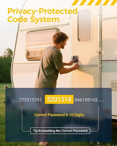 Serrure à pêne dormant sécurisée pour camping-car, serrure à pêne dormant en alliage d'aluminium, entrée sans clé, serrure de porte pour camping-car, remorque, yacht, haute sécurité, étanche, numérique - Product Image 3