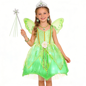 Costumi TV e Cinema, Vestito da Principessa Rapunzel, Costumi per Bambini, Elegante Abito da Principessa per Bambine con Luci - Product Image 4