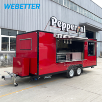 WEBETTER Personnalisé Barbecue Fumoir Remorque Mobile Cuisine Fast Food Camion Remorque Entièrement Équipée