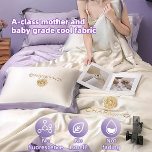 Coperta di raffreddamento estiva lavabile in lavatrice trapunta nuda in seta fredda 'ghiaccio' per trapunta decorativa per il sonno e il condizionatore d'aria - Product Image 4