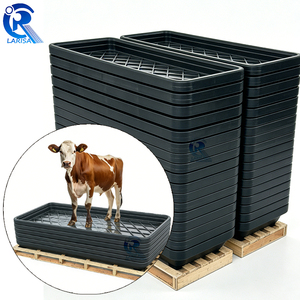 Nuevo Contenedor de Plástico Negro para Baño de Pezuñas, Bañera de Plástico para Pezuñas, Baño de Pezuñas Agrícola para Equipos de Granjas Lecheras - Product Image 1