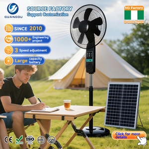 Energy-saving Modern Household Camping Use 25W 3 Level Wind Speed Adjustable Floor <b>Stand</b> Solar Fan GD-FS298 Dual Charging Worry- - Product Image 3