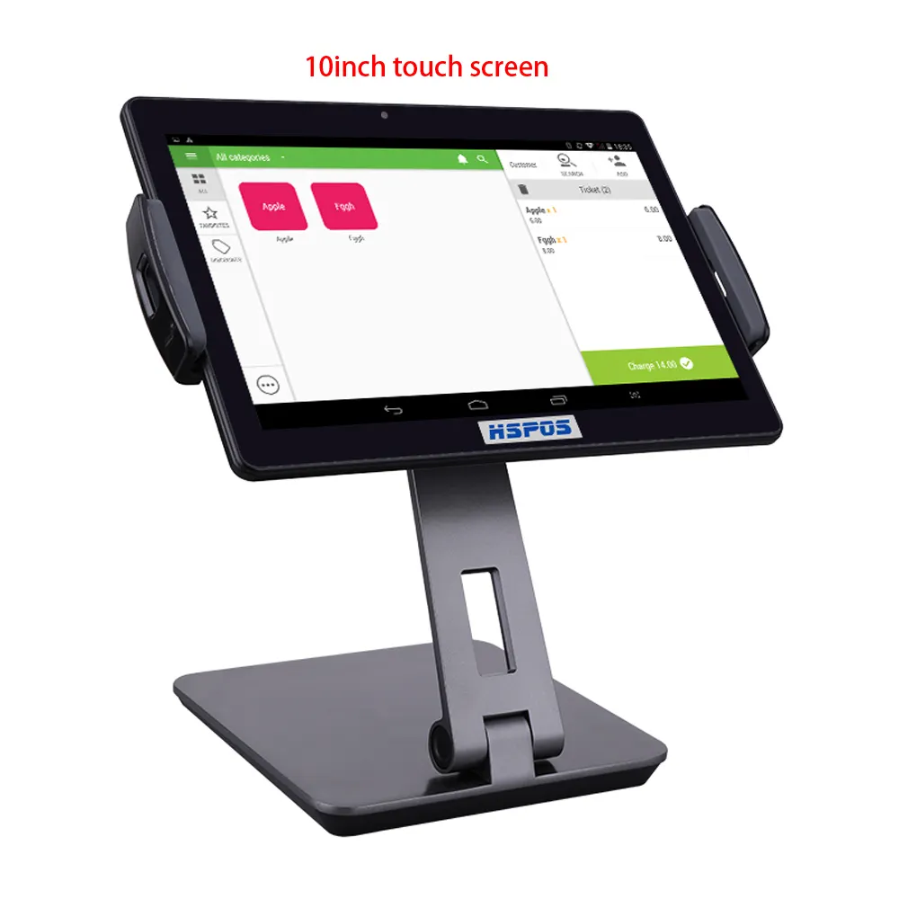 Tablette Android de 10 pouces, caisse enregistreuse, avec logiciel de test, pour petites entreprises, supermarché