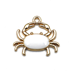 <b>Crab</b> Charm Pendant Zinc Alloy Bezel Setting Animal Shape Unisex Jewelry Accessory DIY Bracelet Keychain Phone Charm - Product Image 5
