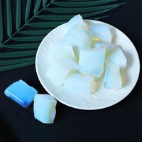 En gros Pierre brute d'Opale, Cristal de laine, Pierre de lune, pour aromathérapie, forme poisson de 2-3cm pour aménagement paysager de fond