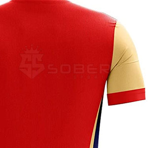 Men's Soccer Jersey 100% Polyester Custom Logo Design Customized Color Team Name High Quality Wholesale Price OEM Service - Product Image 6