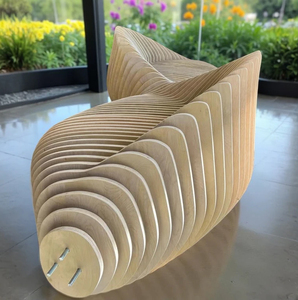 Silla de Madera Artística Y720, Asiento de Espera para Áreas Públicas, Exteriores, Estaciones de Metro, Hoteles Premium, Estudios, Aeropuertos, Bibliotecas y Bancos - Product Image 3