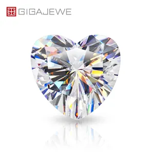 GIGAJEWE Wholesales White D Color Heart Top Cut with GRA Certificate Gemstone Moissanite White Heart