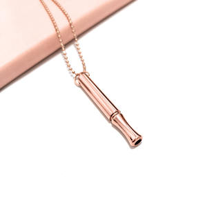 売れ筋ステンレス鋼呼吸瞑想落ち着いたストレス解消多用途ロングペンダントネックレス - Product Image 5