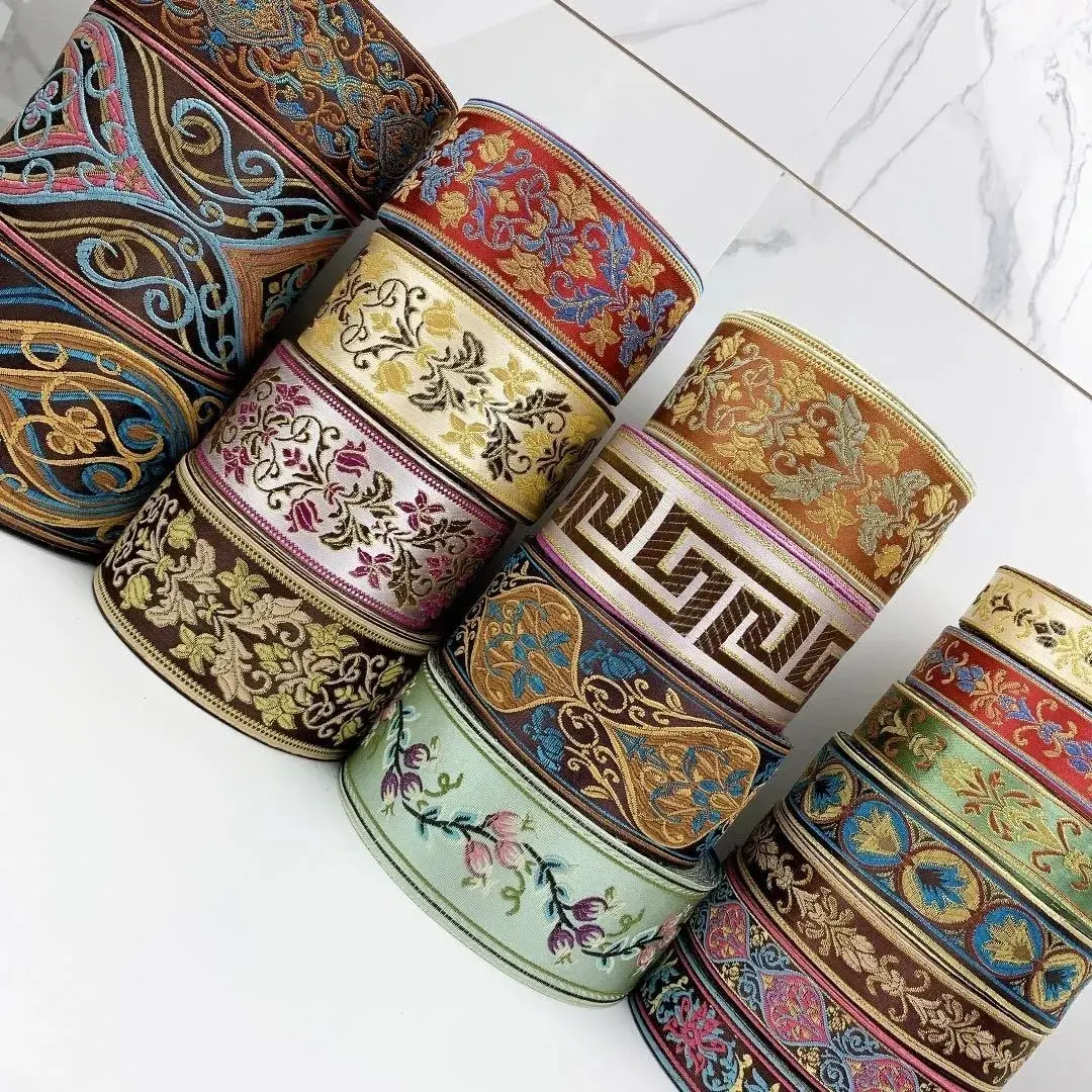 Classic embroidery curtain sofa belt strap webbing tape cloth