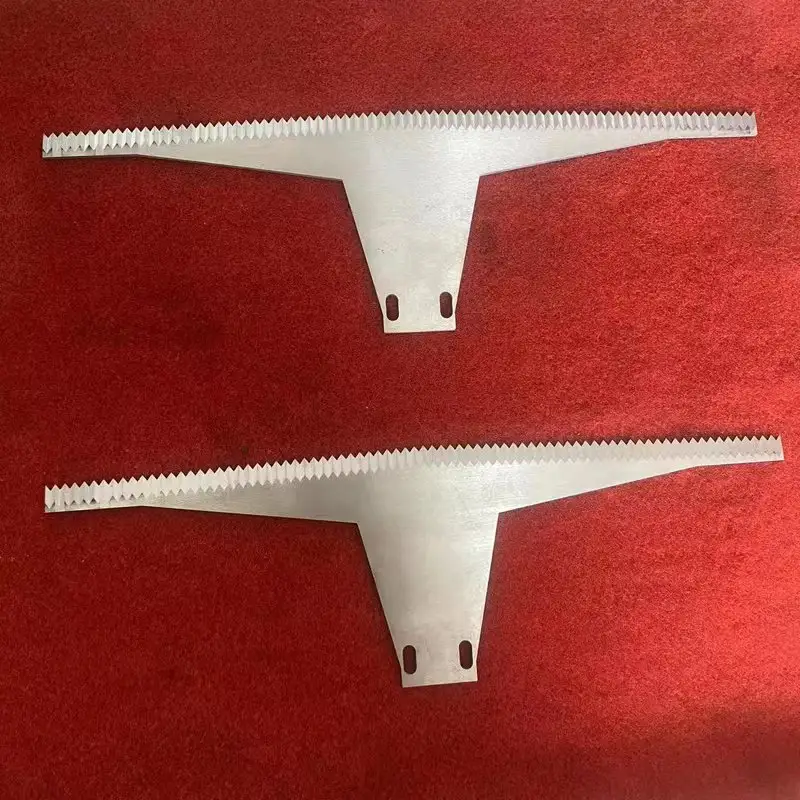 Cuchilla de corte de plástico de película personalizada Cuchilla de corte dentada Cuchilla de máquina de embalaje de bolsas de plástico