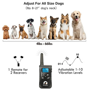 Collar de Adiestramiento para Perros con Control Remoto Recargable, Resistente al Agua IPX7, con Alcance de 500 m, 2 Canales, Sin Descargas, para Perros Pequeños - Product Image 3