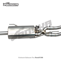 Tuyaux d'échappement en acier inoxydable pour Ford F150 XLT 3.5T 2015-2022, silencieux Valvetronic Catback, embouts noirs, montage direct
