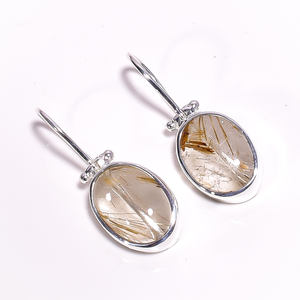 ต่างหูเงินสเตอร์ลิง925แอมโมไนต์แฟนซีสุดหรูต่างหูอัญมณีทำด้วยมือเครื่องประดับเงิน925ผู้ส่งออก - Product Image 3