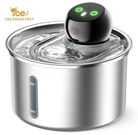 Fontaine à eau pour chat 3L en acier inoxydable ultra silencieuse automatique multifonctionnelle en matériau de qualité alimentaire pour usage intérieur