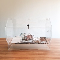 Boîtes à billets de tombola en acrylique transparent personnalisées en gros, OEM, verrouillables, tambours de tombola rotatifs en plastique