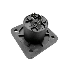 Conector de audio profesional de 4 núcleos con cuatro terminales cuadrados NL4 y conector de audio Ohmic con lámina metálica - Product Image 3