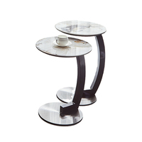 Table basse au Design contemporain nordique, Table moderne ronde en marbre, pour salon