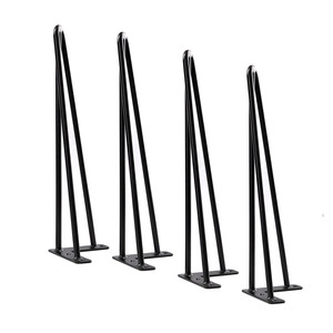 Gambe per Tavolo a Forma di forcina in <span class=keywords><strong>Metallo</strong></span> <span class=keywords><strong>Nero</strong></span>, Oro, Argento per Tavoli da Caffè e da Pranzo - Product Image 1