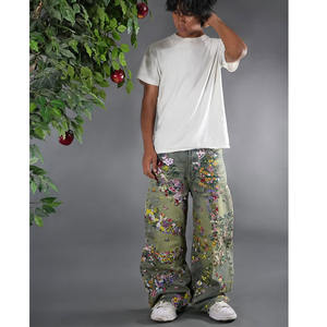 Custom Men's <strong>Jeans</strong> High Quality Men Floral Embroidered <strong>Jeans</strong> Pants For Men Embroidery <strong>Denim</strong> <strong>Jeans</strong> Unisex - Product Image 3