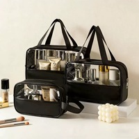 Sac de voyage transparent grande capacité imperméable en PVC avec fermeture éclair, idéal pour cosmétiques, personnalisable, couleur bonbon