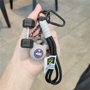 2026 Sport Lovers Decoration Handmade <b>Braided</b> Phone Strap Women Fashion Sport Backpack Charms Cute Dumbbel Keychain for Girls - Product Image 1