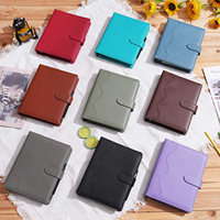 Carnet/Agenda A5 A4 en Cuir PU à Anneaux, Organiseur/Planificateur Rechargeable avec Papier Amovible et Porte-Documents Amovible
