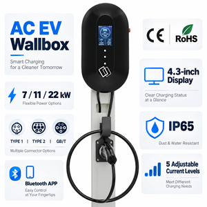 Stazione di Ricarica EV da Parete 7kW Standard GB/T 32A Caricatore Intelligente per Veicoli Elettrici con Schermo da 4,3 Pollici APP RFID per <span class=keywords><strong>Auto</strong></span> Cinesi - Product Image 2