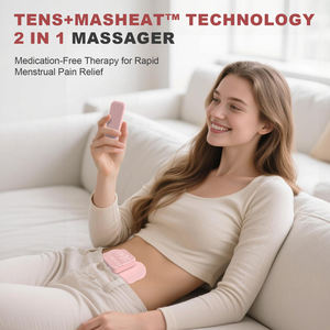 Dispositivo de Masaje Personalizable para Alivio del Dolor, 2 en 1, 8 Modos, 20 Niveles de Intensidad, Unidad TENS con Calor para el Dolor <span class=keywords><strong>Menstrual</strong></span> - Product Image 2