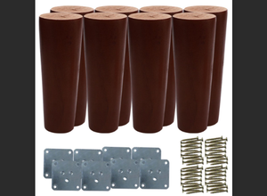 Patas de madera maciza Natural <span class=keywords><strong>para</strong></span> muebles, patas <span class=keywords><strong>para</strong></span> mesa de gabinete, sofá <span class=keywords><strong>cama</strong></span>, 4 Uds. - Product Image 3