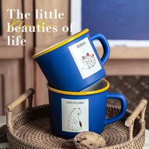Ins einfache und kreative Klein blaue Tier große Kapazität Keramik hochwertige Kaffeetasse