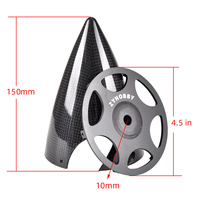 Spinner RC en fibre de carbone ultra léger de 4,5 pouces (150 mm) avec cône aérodynamique haute performance et plaque arrière ventilée en aluminium CNC pour modèles de grande échelle