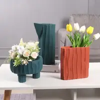 Скандинавская ваза Morandi, украшение для гостиной, Цветочная композиция, набор нестандартных керамических цветов