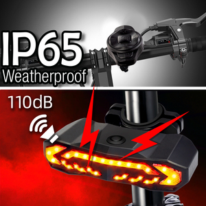Venta al por mayor Ventas Directas IP65 Impermeable Freno Inteligente USB Recargable bicicleta luz trasera alarma remota luz led para bicicleta - Product Image 6