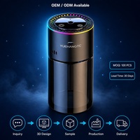 Diffuseur d'arômes et humidificateur de voiture YUEHANGTC avec projection étoilée, atomisation nano, démarrage/arrêt automatique, pour plantes