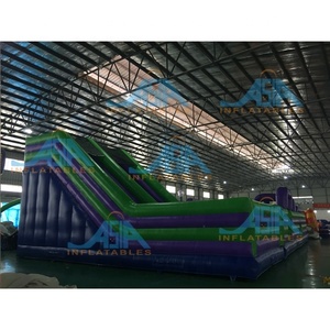 Parc à thème gonflable Funzy de videur de glissière de parc de terre d'enfant adulte énorme de qualité commerciale pour le divertissement de famille - Product Image 4