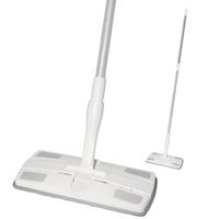 Balai à poussière électrostatique manuel sans lavage, avec tampons jetables, base de nettoyage 3D, manche télescopique, pour sols, maison et cuisine