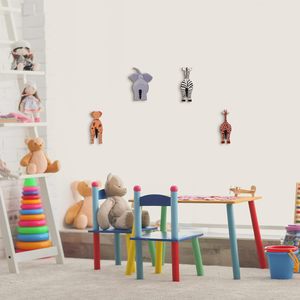 Crochets muraux décoratifs pour manteaux d'enfants Crochets muraux en bois pour animaux de safari Décoration pour <span class=keywords><strong>chambre</strong></span> d'enfant - Product Image 3