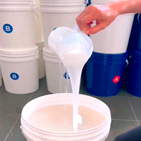 Silicone liquide translucide à durabilité faible 5 Shore A, durcissement au platine, super élastique, pour la fabrication de moules