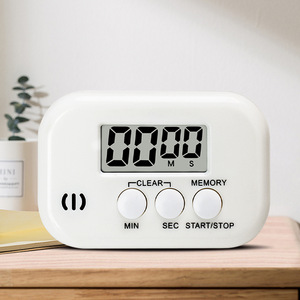 Large Screen <b>Digital</b> <b>Timer</b> 60 Min Countdown LCD Display <b>Kitchen</b> Baking Alarm Clock Easy Operation White Rectangle <b>Timer</b> - Product Image 2