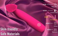 Mini vibromasseur rechargeable par USB pour adultes, jouets sexuels, 10 vibrations, brosse en silicone de qualité médicale, dildo à toucher réaliste, vulve
